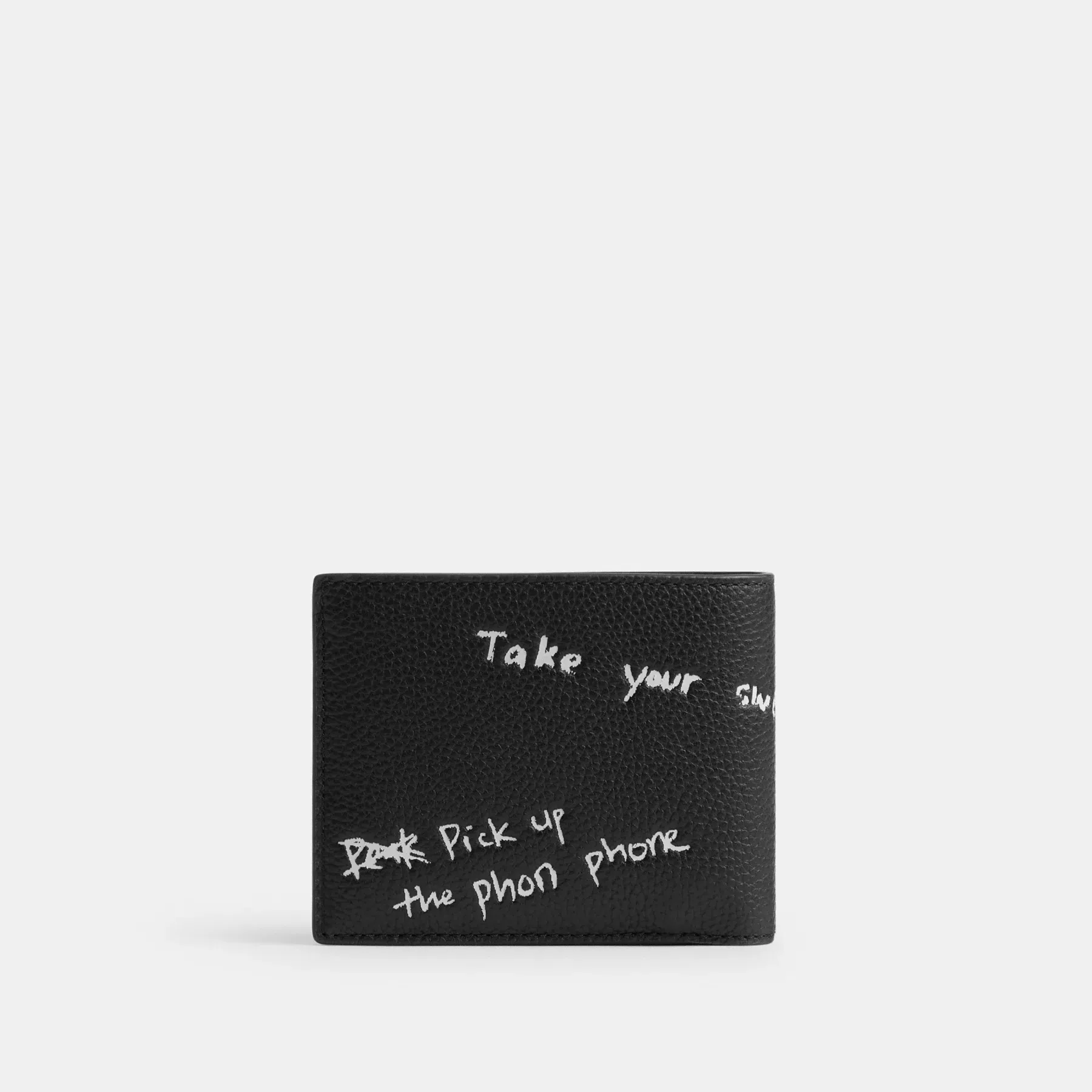 3-In-1 Wallet With Sketch Print