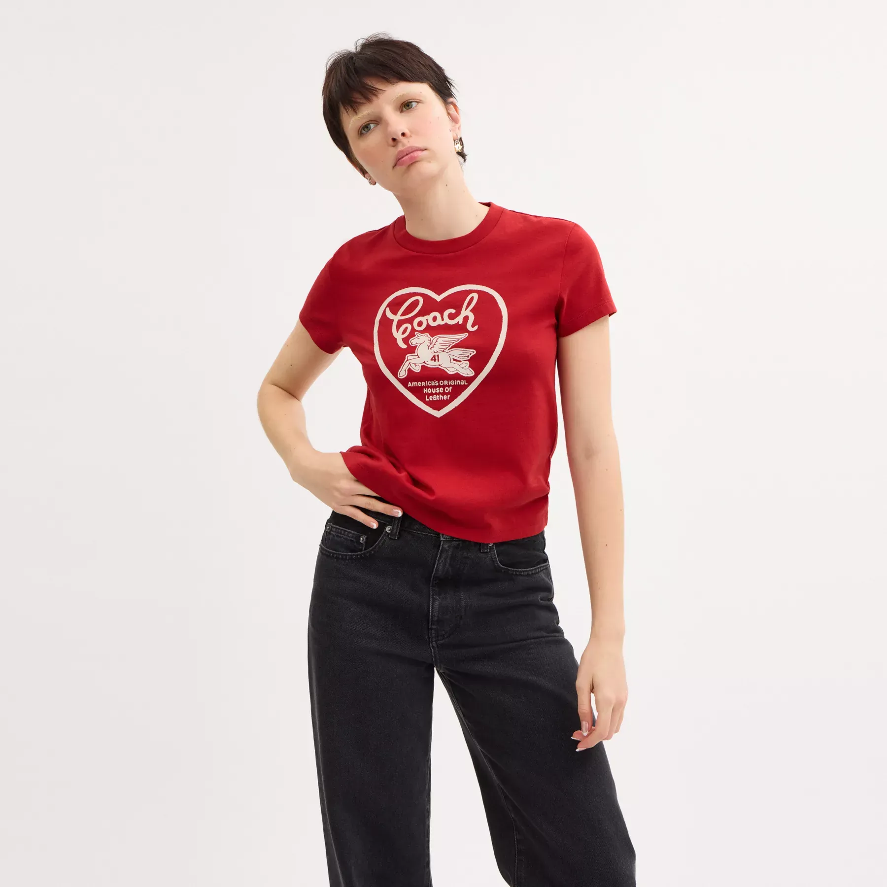 90s Heart T-Shirt In Organic Cotton
