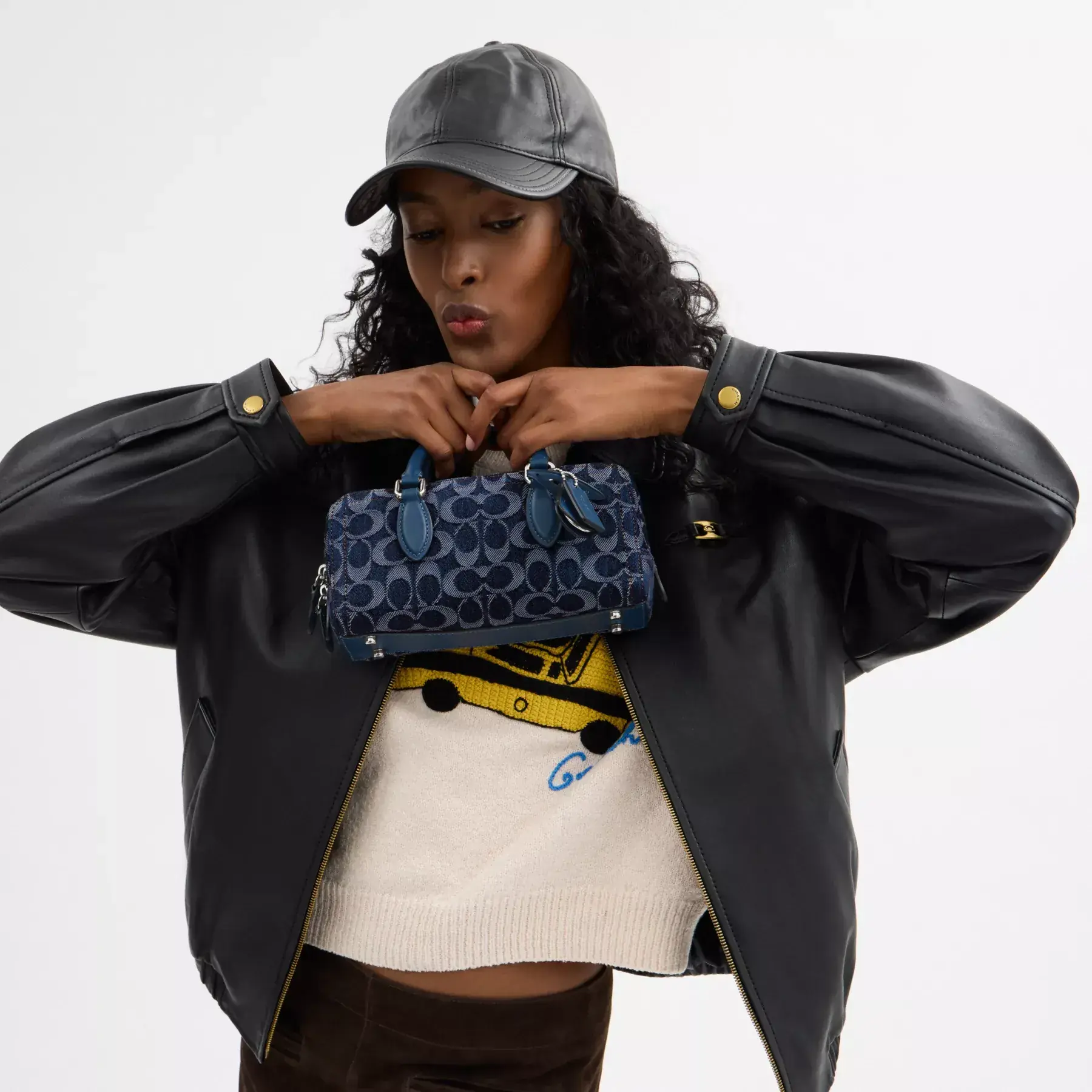 Bowery Satchel 22 In Signature Denim Bowery Satchel 22 In Signature Denim