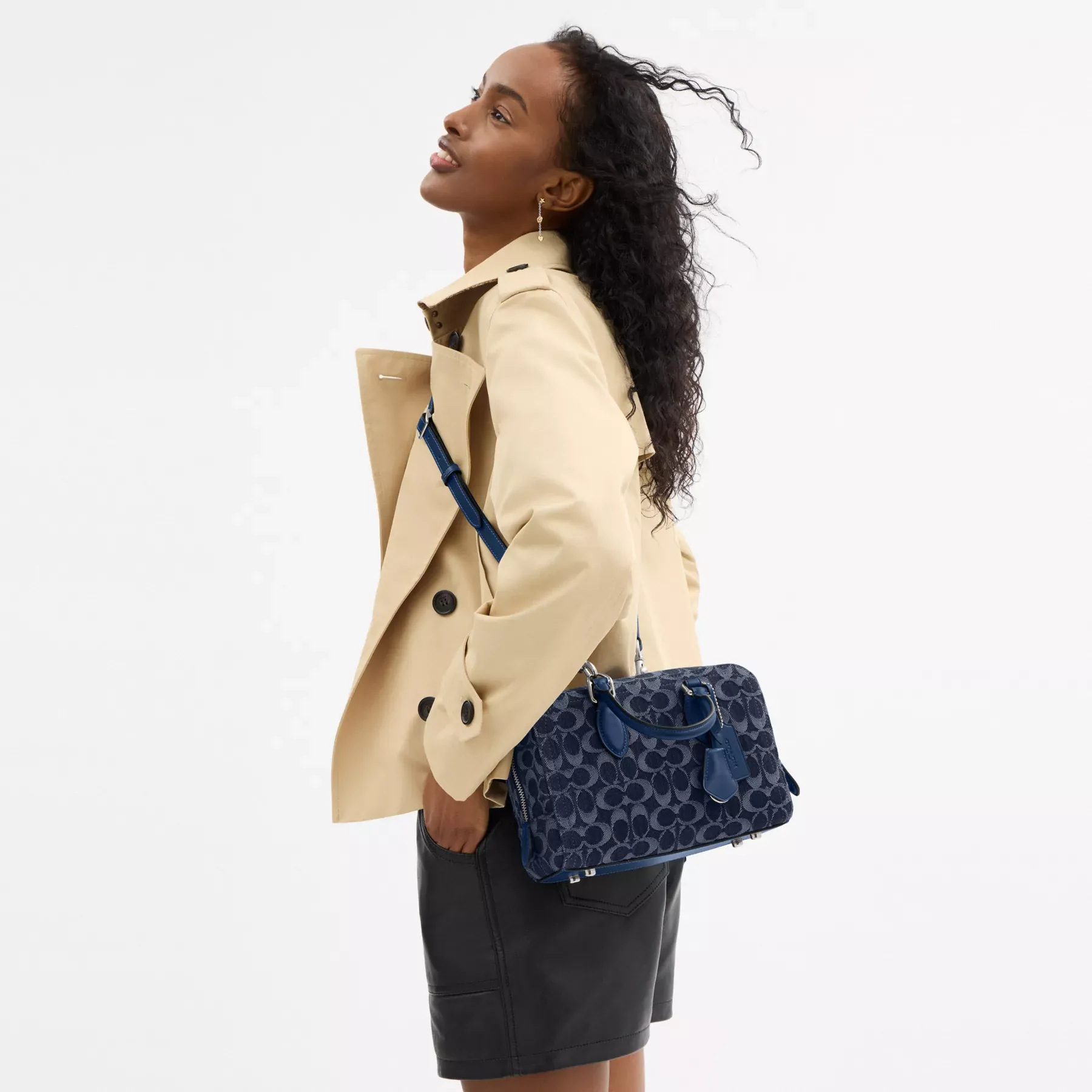 Bowery Satchel 24 In Signature Denim Bowery Satchel 24 In Signature Denim