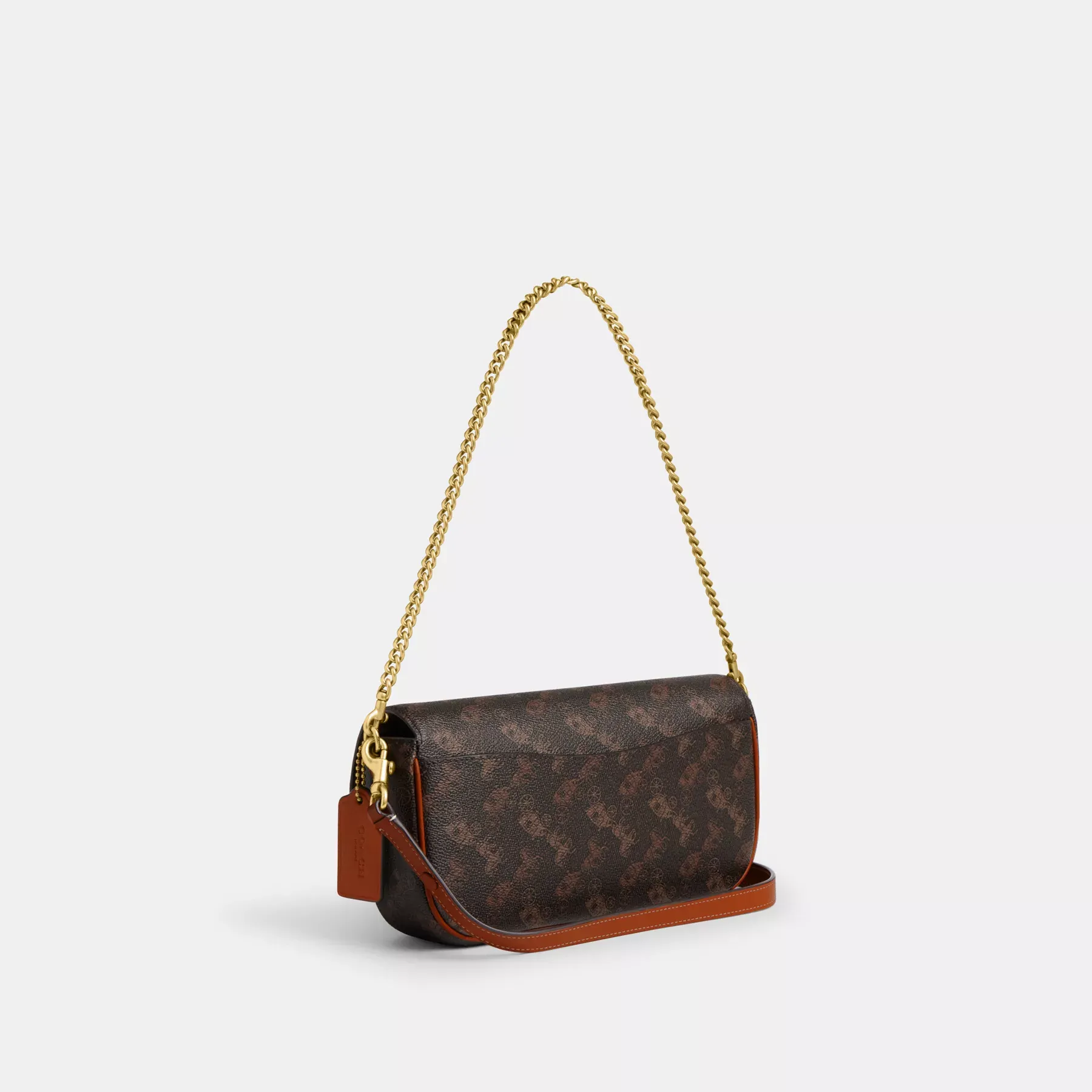 Brook Flap Chain Bag With Horse And Carriage Print Brook Flap Chain Bag With Horse And Carriage Print