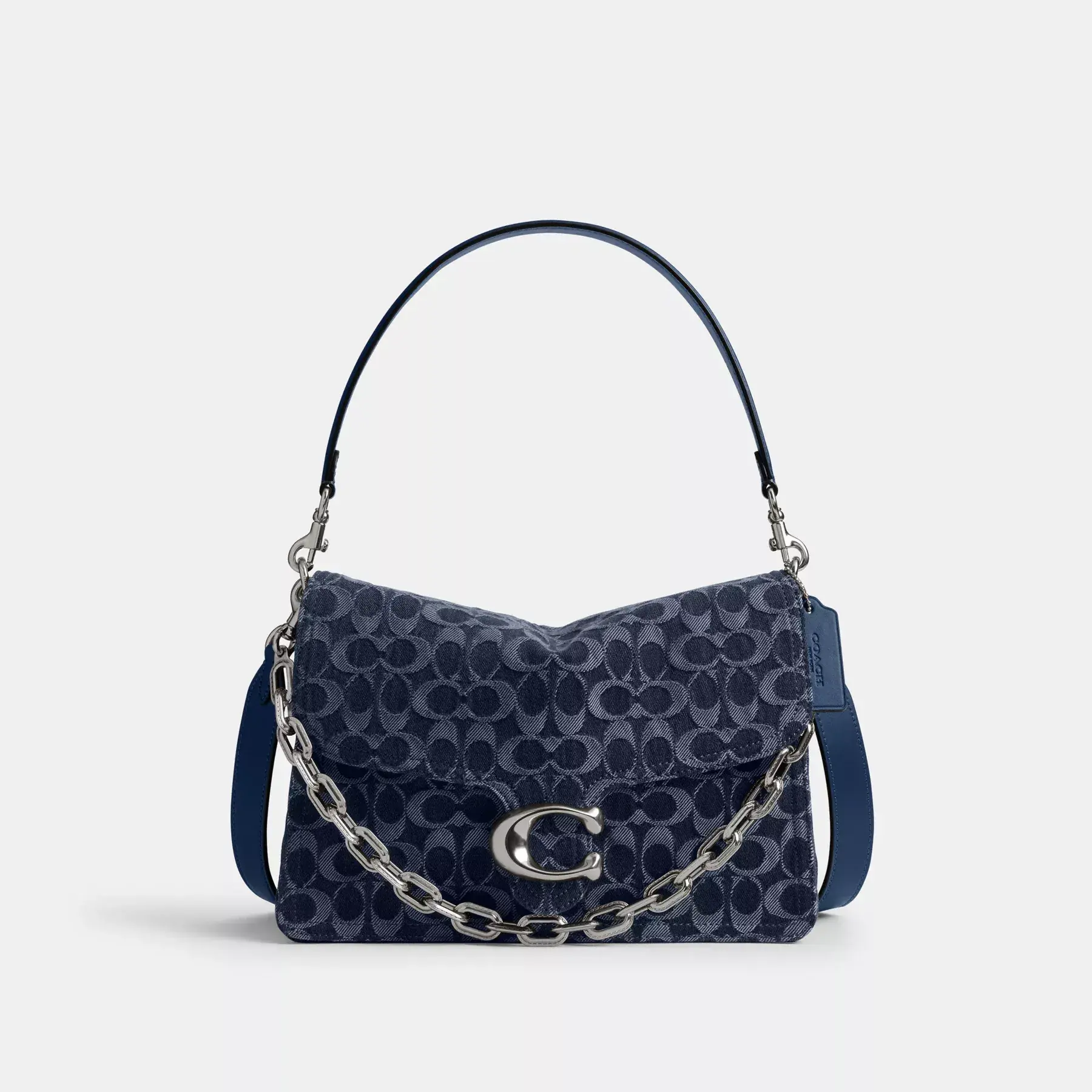 Chain Tabby Shoulder Bag 30 In Signature Denim
