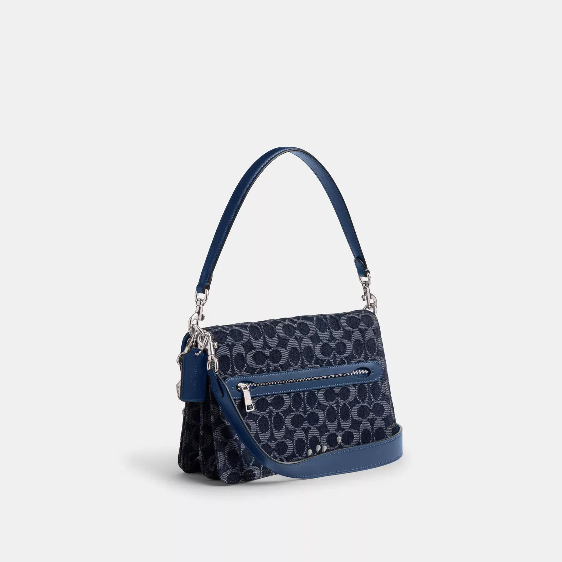 Chain Tabby Shoulder Bag In Signature Denim