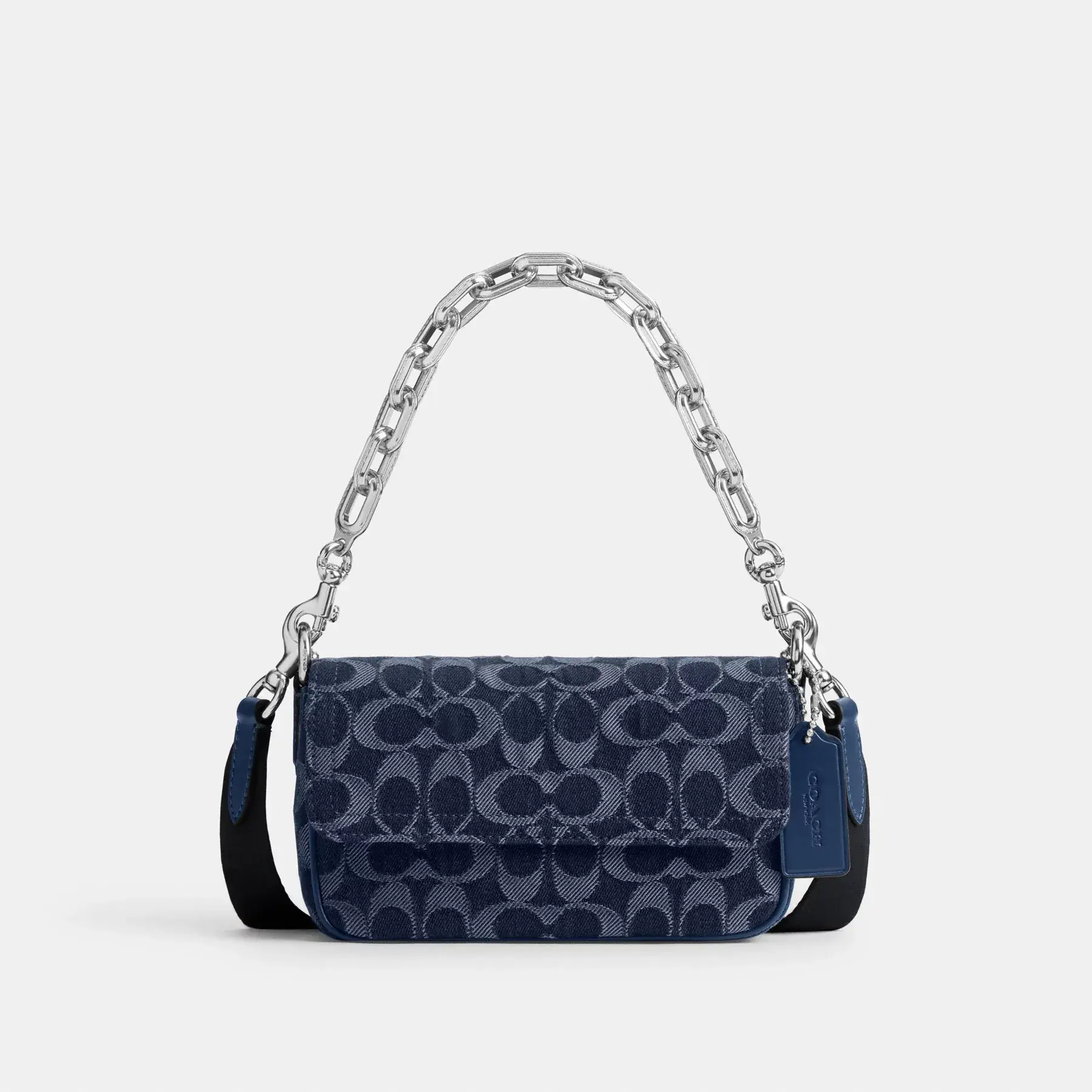 Charter Flap Crossbody Bag 18 In Signature Denim