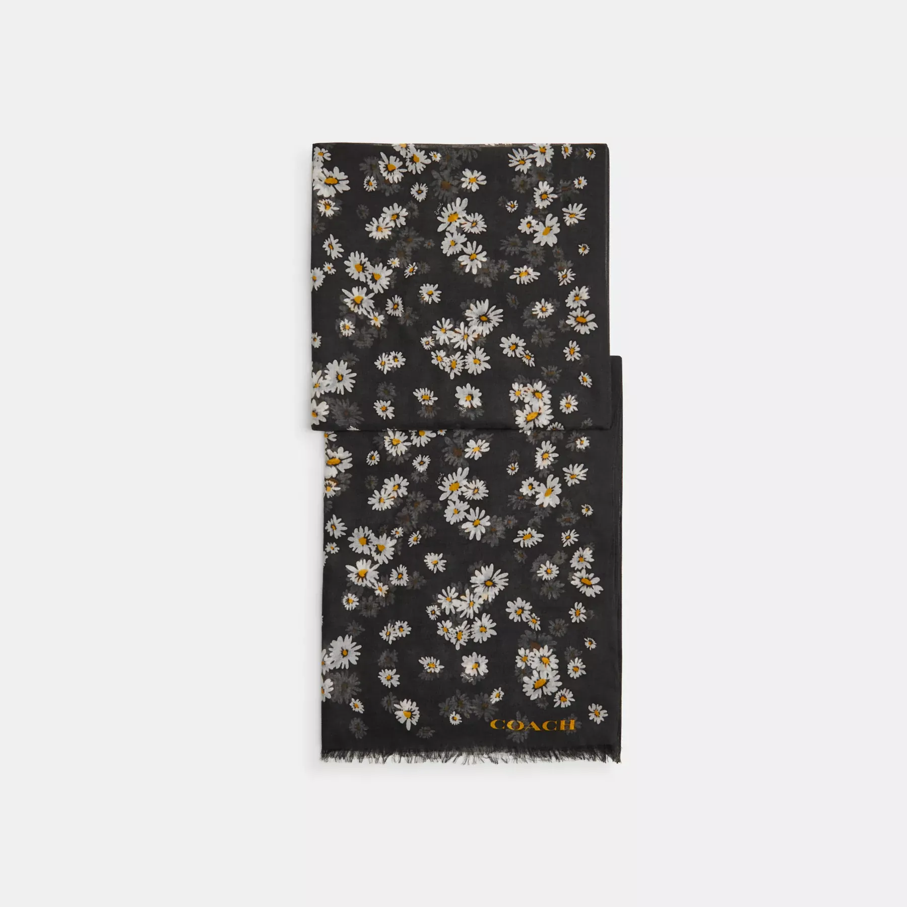 Daisy Cluster Print Oblong Scarf