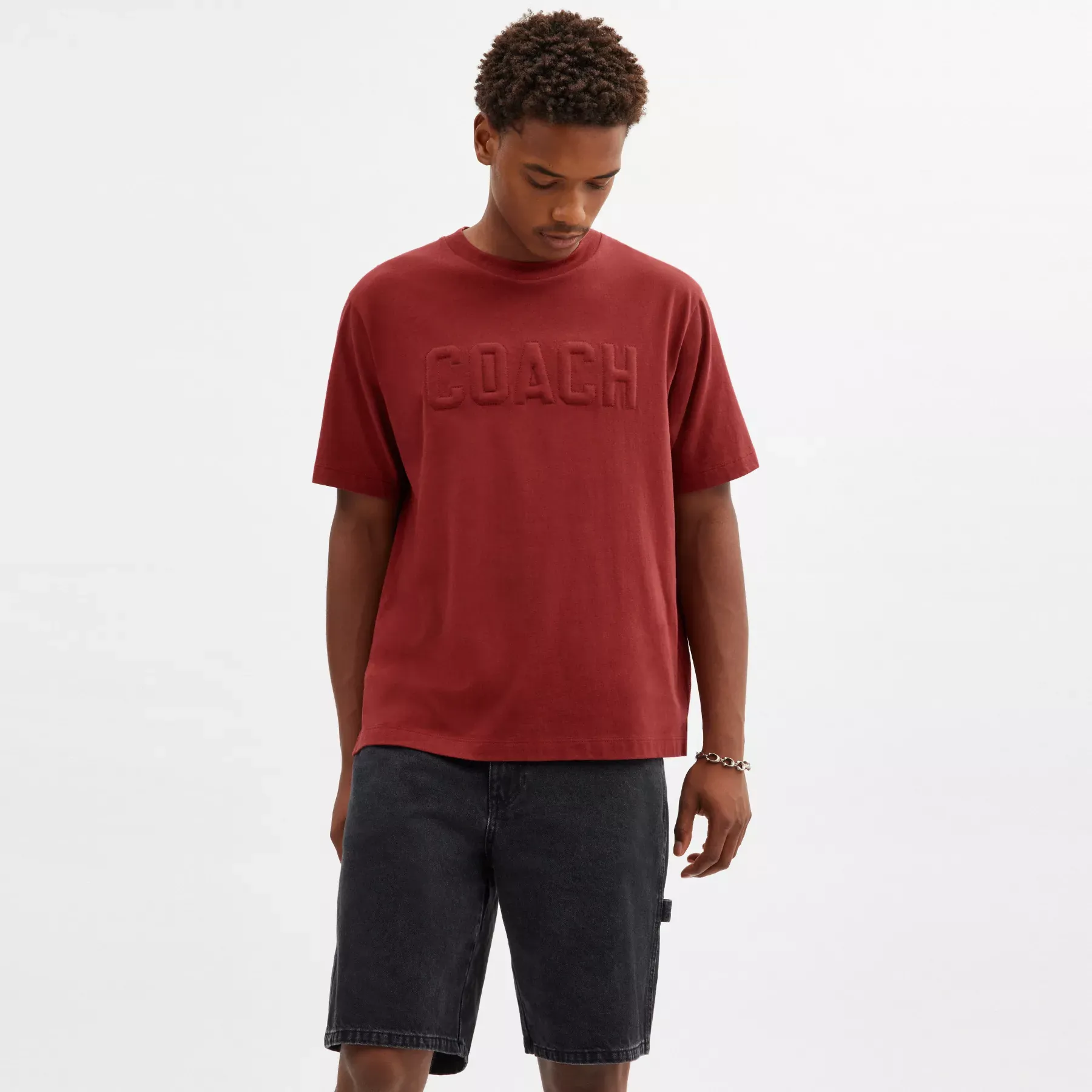 Debossed T-Shirt In Organic Cotton