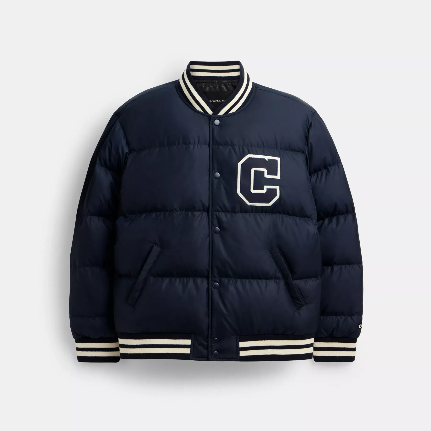 Down Varsity Jacket In Recycled Polyester