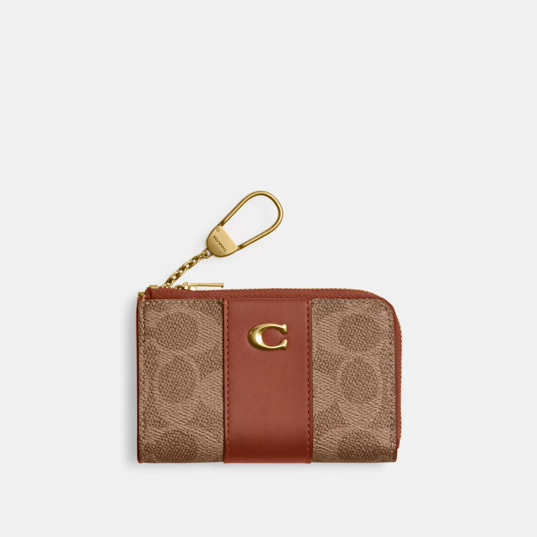 Essential L-Zip Key Case In Signature Canvas