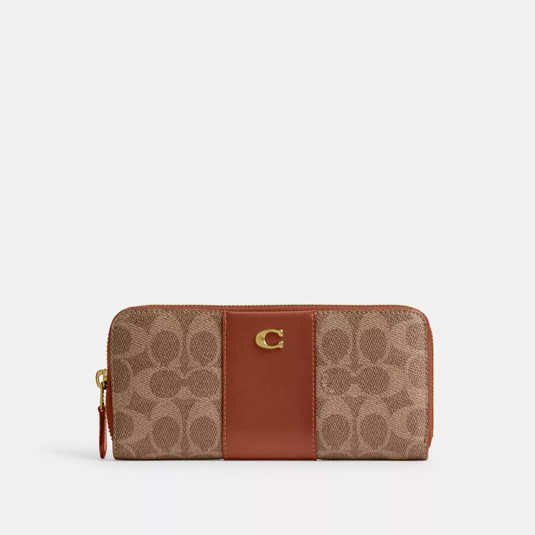 Essential Slim Accordion Zip Wallet In Signature Canvas