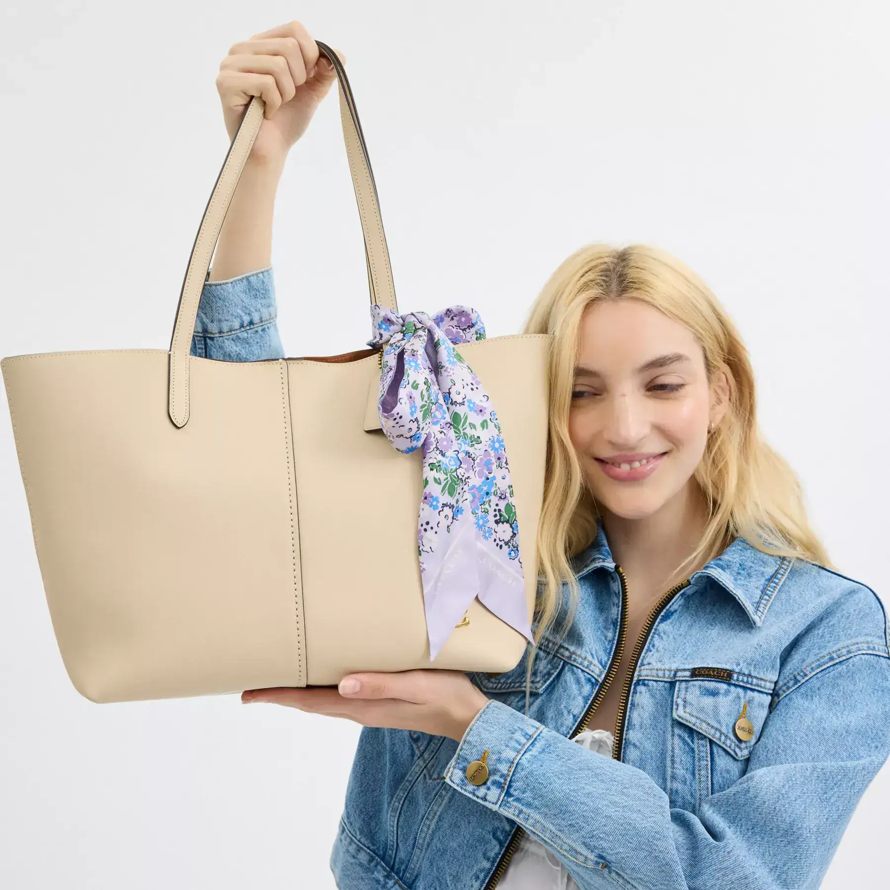 Floral Print Silk Skinny Scarf