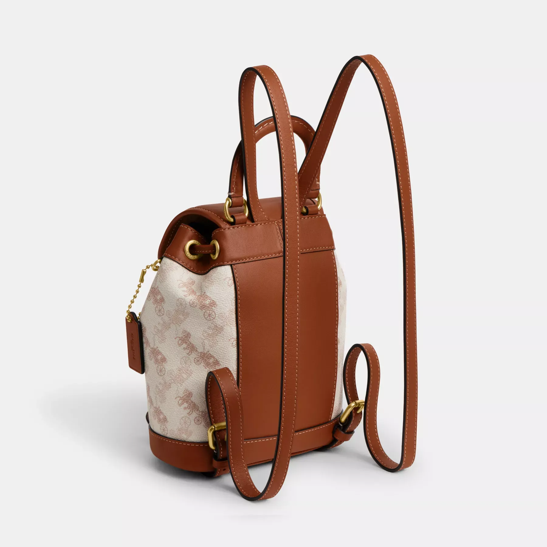 Harper Backpack With Horse And Carriage Print Harper Backpack With Horse And Carriage Print