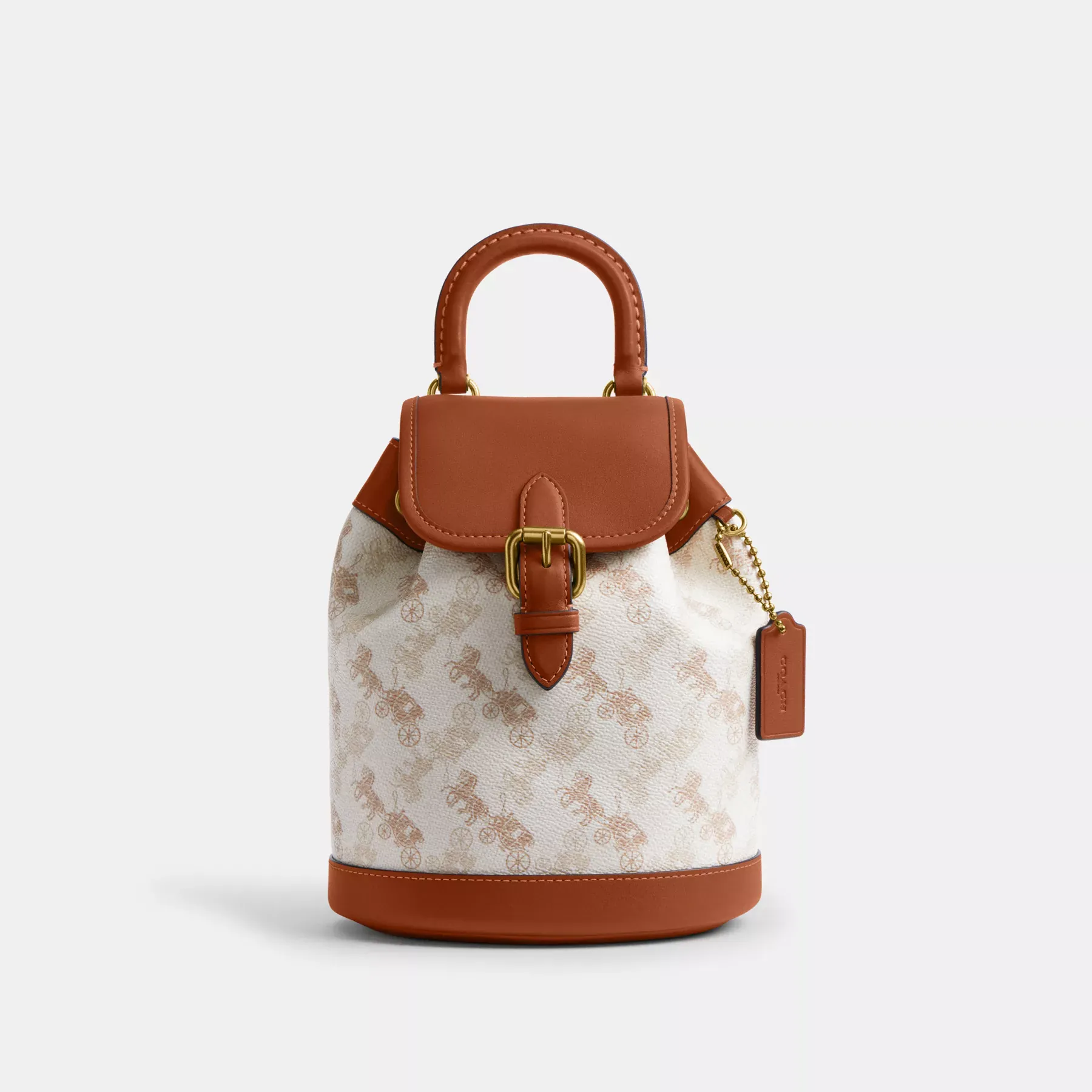 Harper Backpack With Horse And Carriage Print Harper Backpack With Horse And Carriage Print