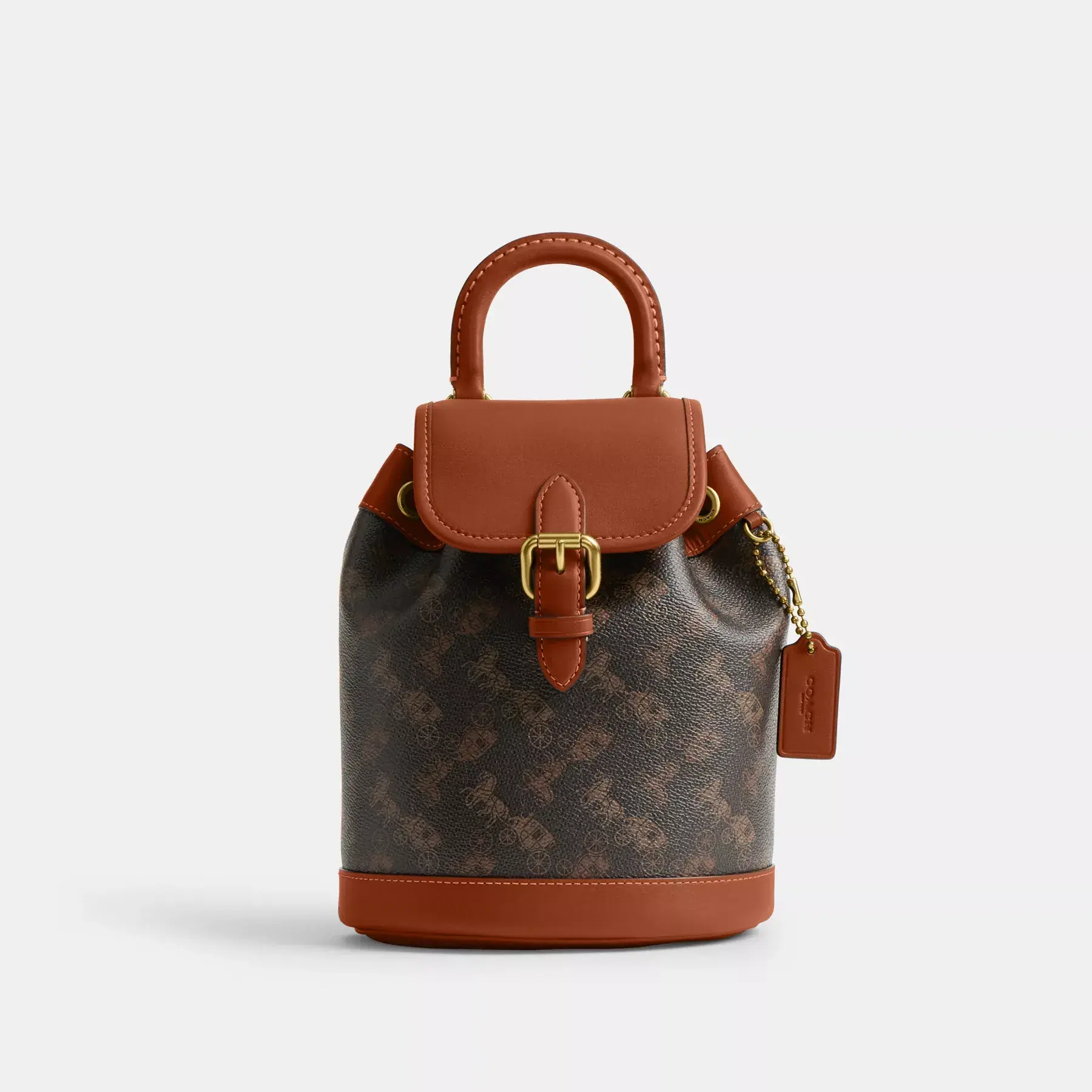 Harper Backpack With Horse And Carriage Print Harper Backpack With Horse And Carriage Print