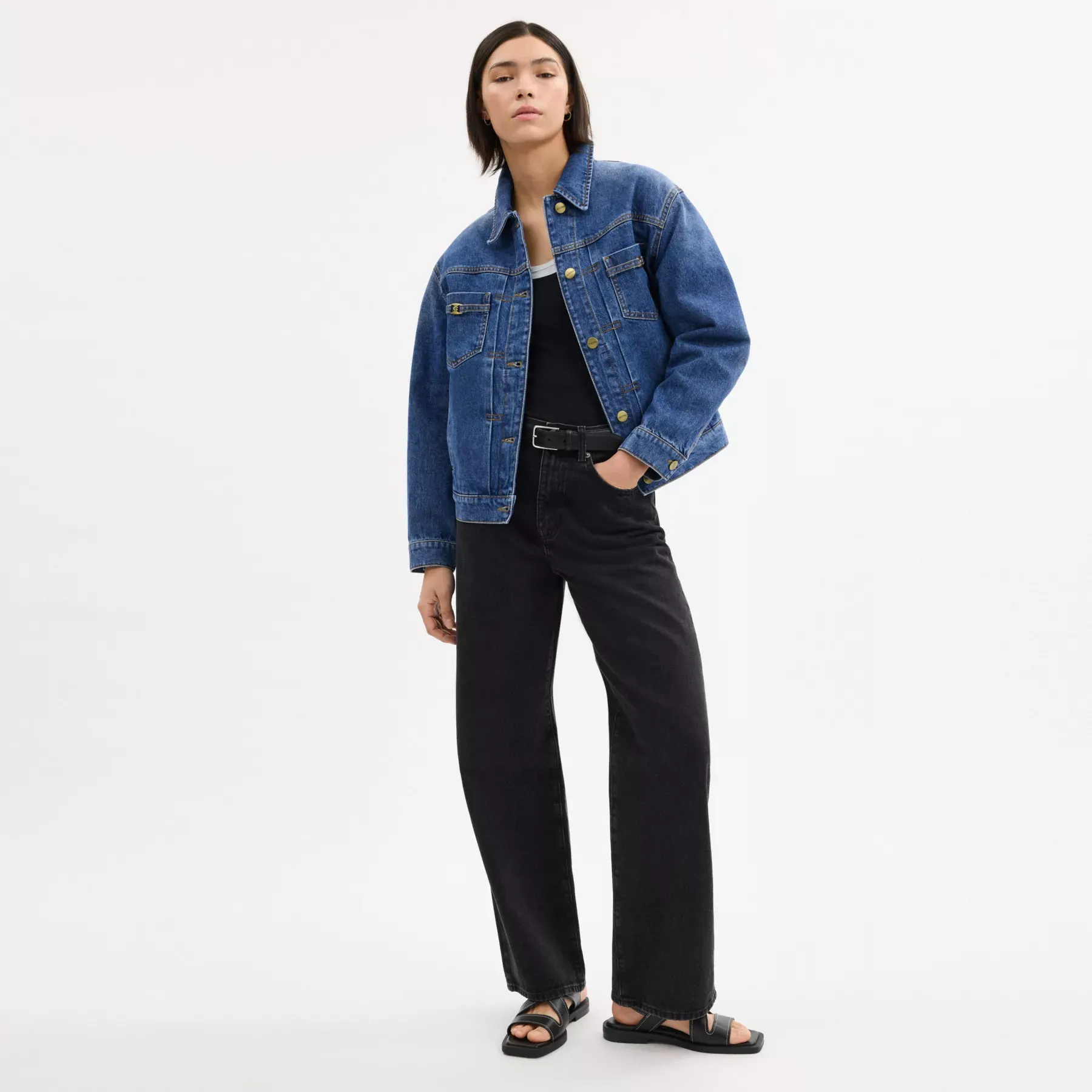 Heritage C Denim Trucker Jacket In Organic Cotton