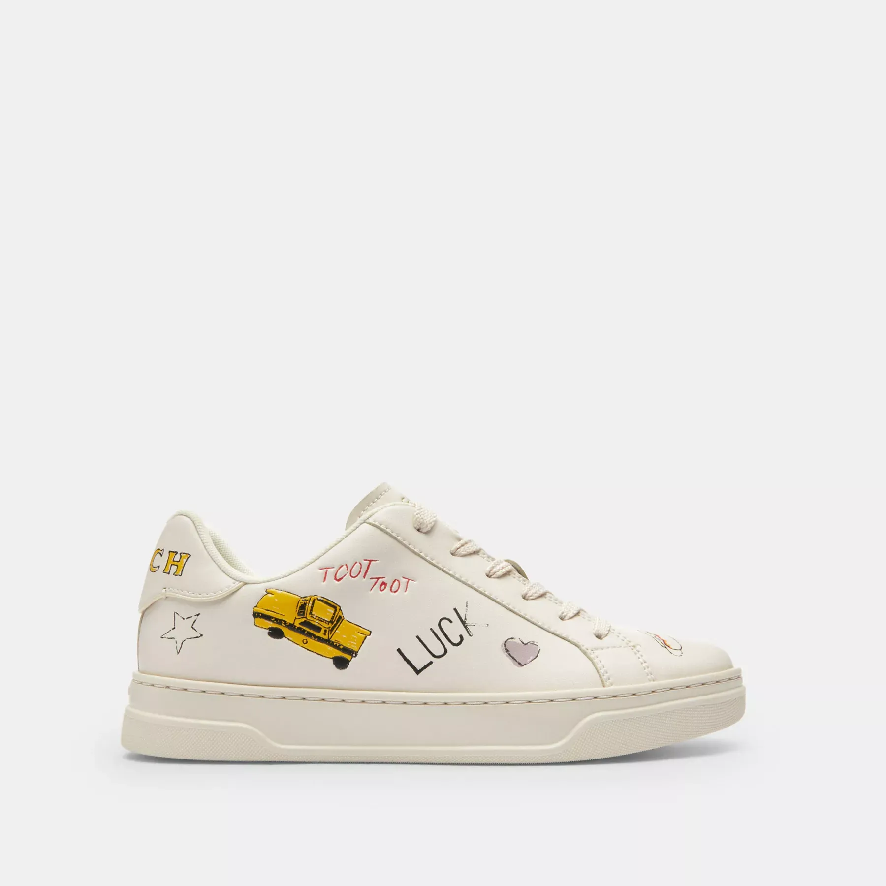 High Line Sneaker With Sketch Print