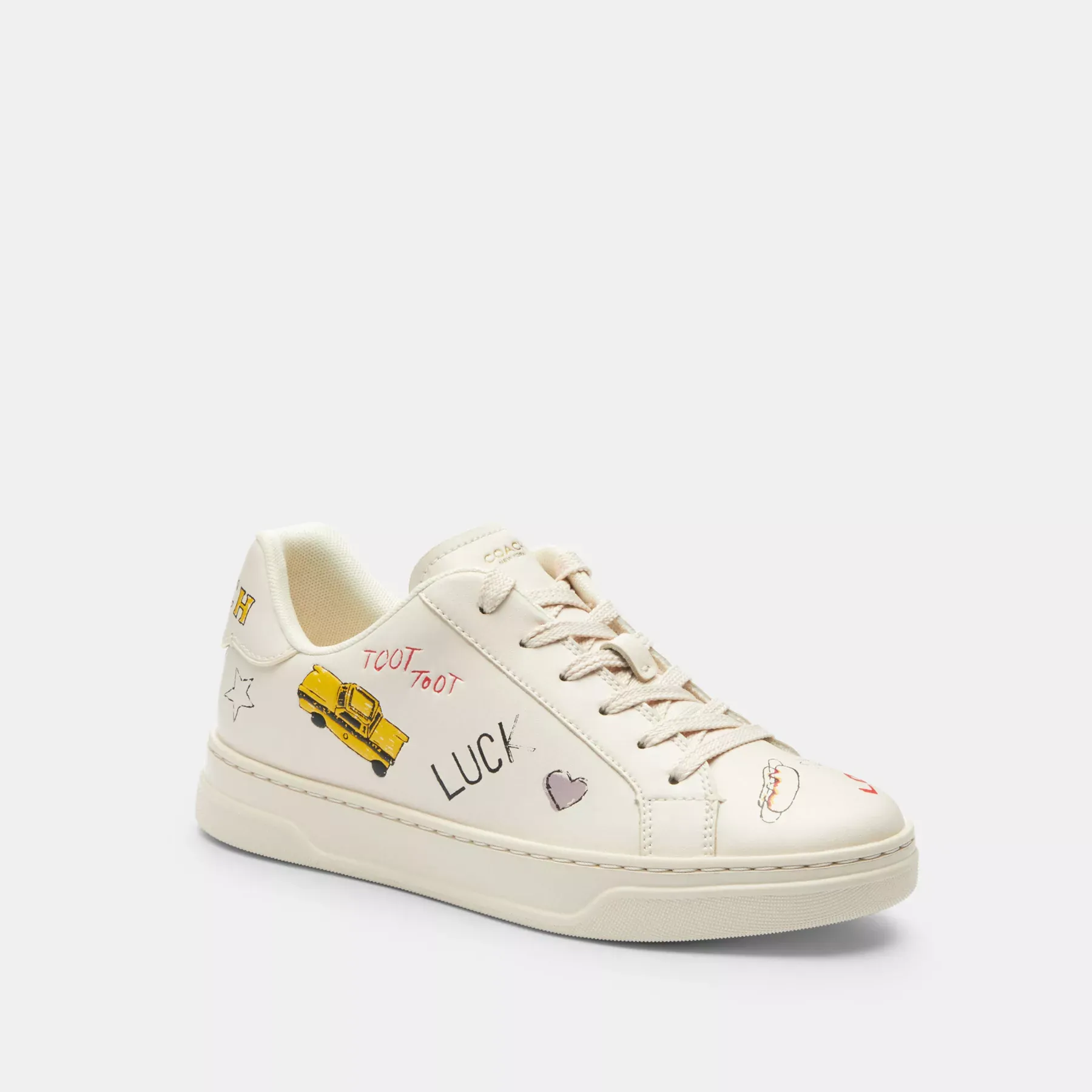 High Line Sneaker With Sketch Print