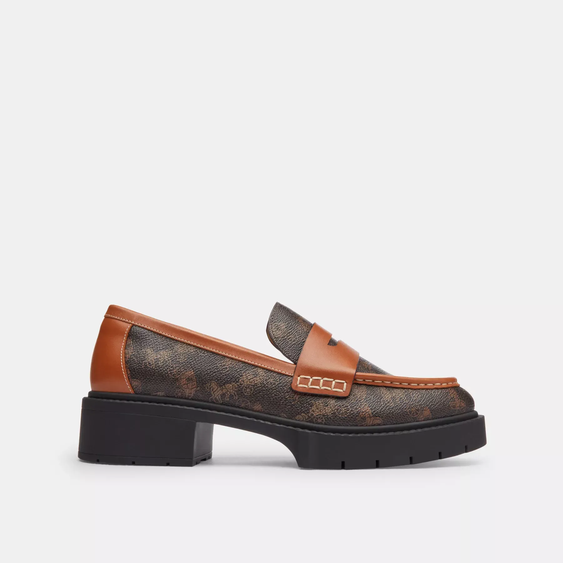 Leah Loafer With Horse And Carriage Print