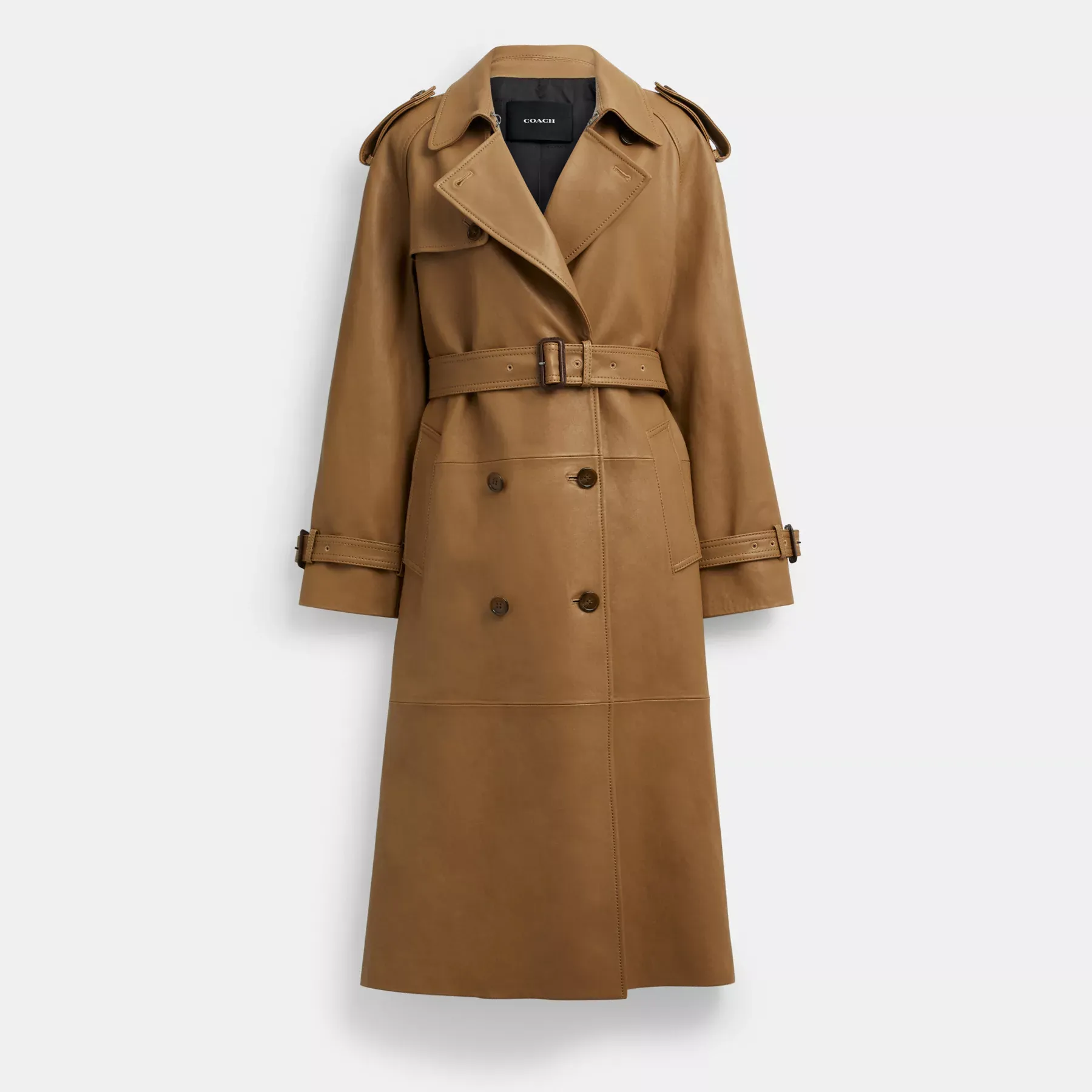 Leather Double Breasted Trench Coat Leather Double Breasted Trench Coat