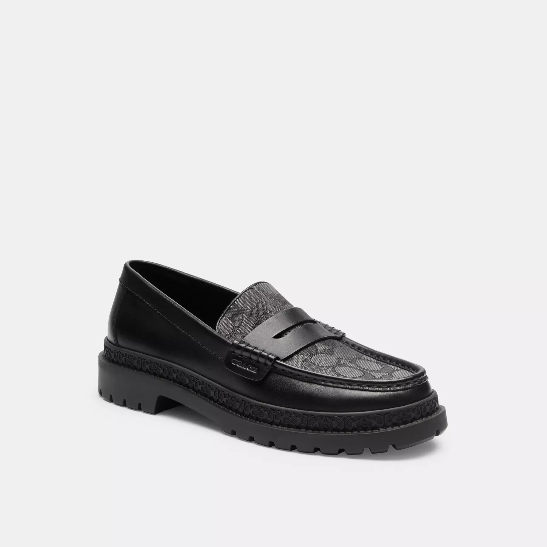 Loafer With Signature Jacquard And Signature Coin CC833BLK - Loafer With Signature Jacquard And Signature Coin