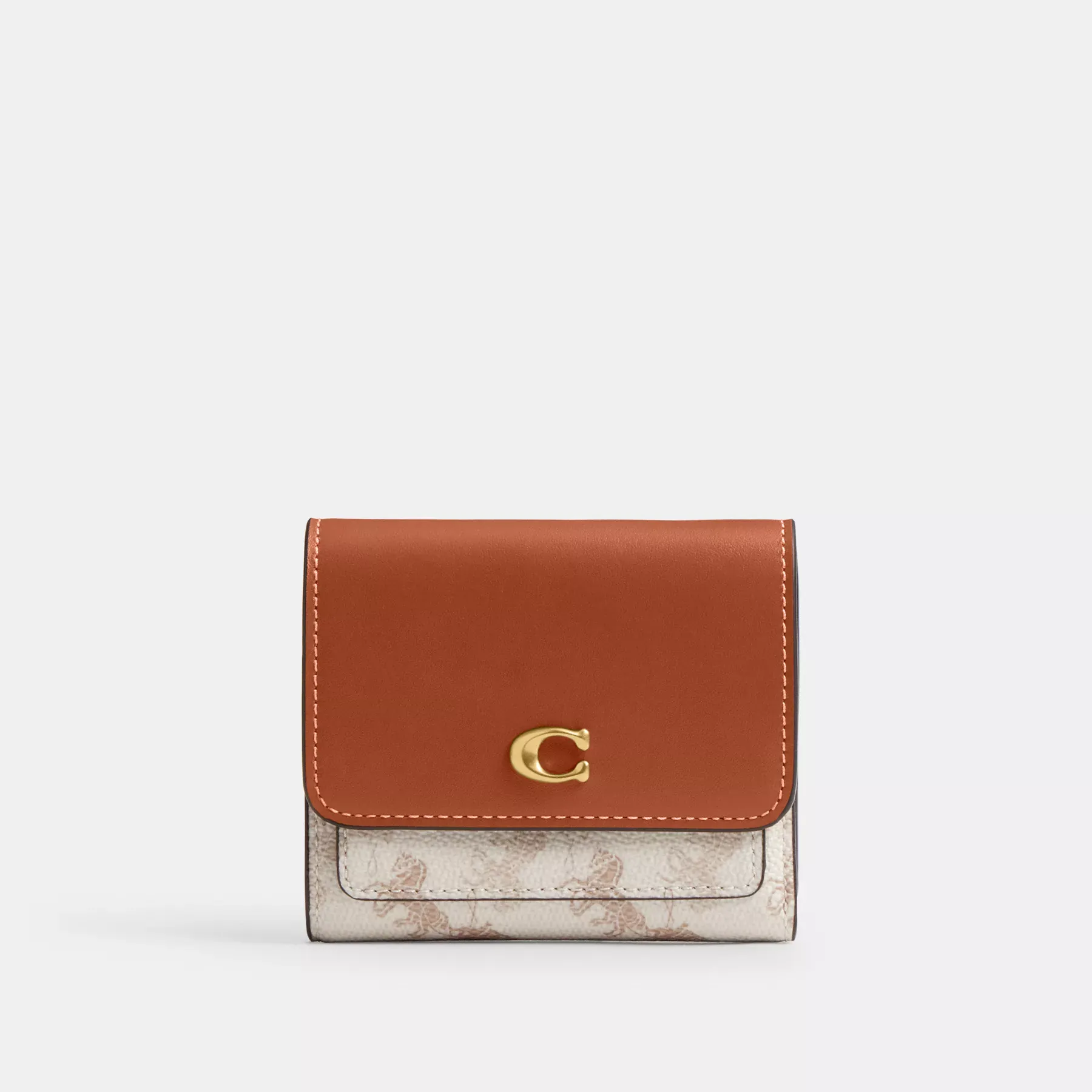 Mila Small Flap Wallet With Horse And Carriage Print