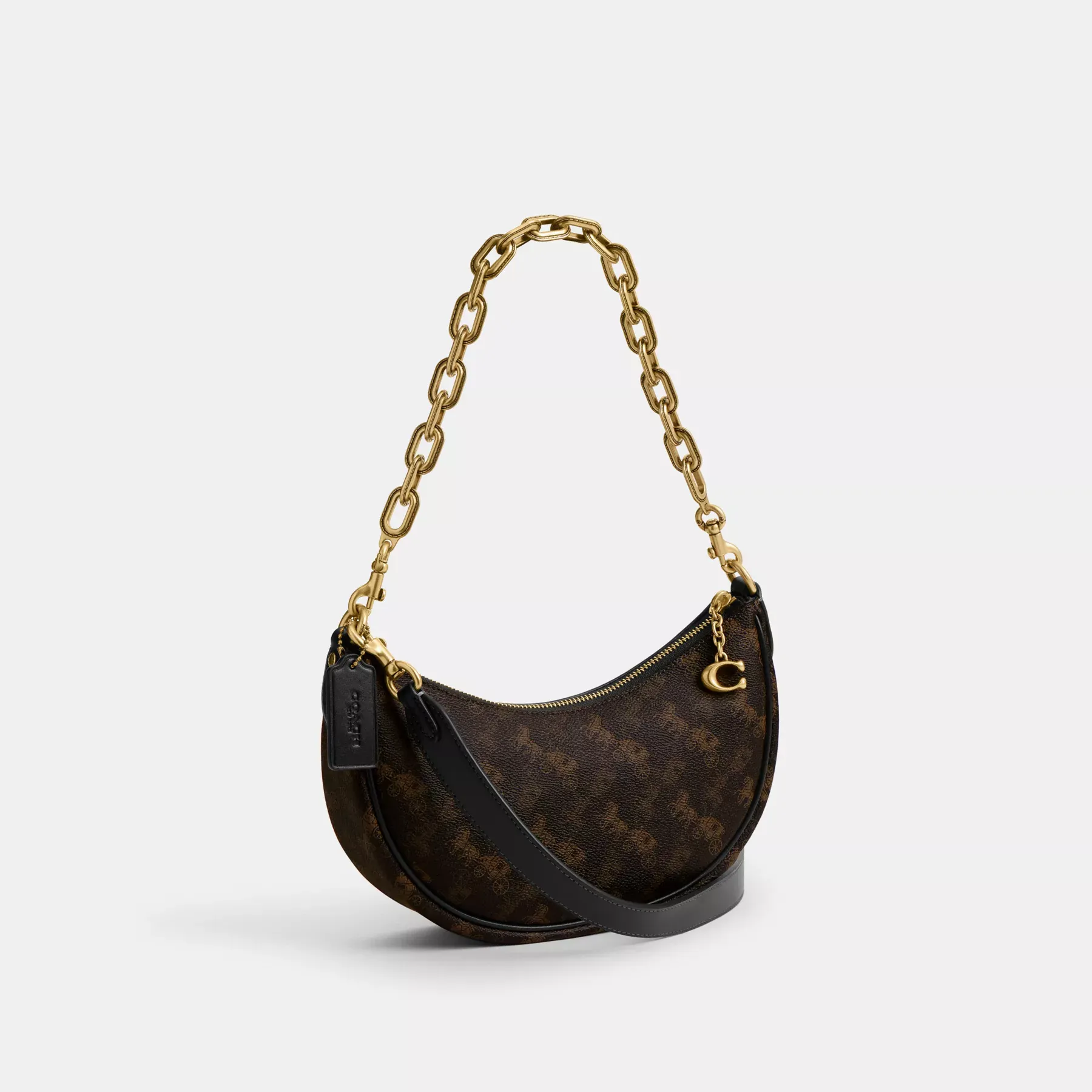 Mira Shoulder Bag With Horse And Carriage Print