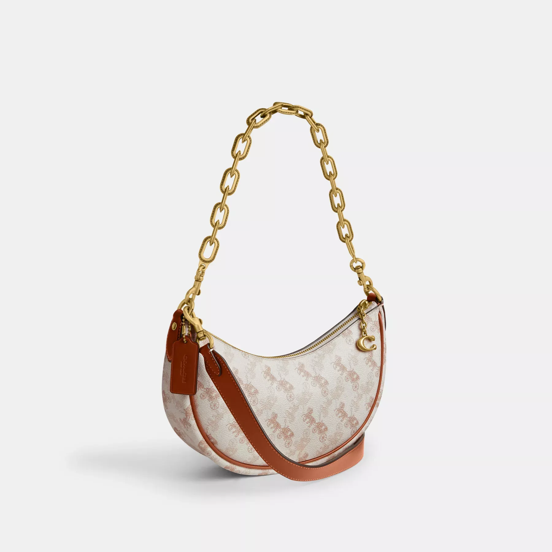 Mira Shoulder Bag With Horse And Carriage Print