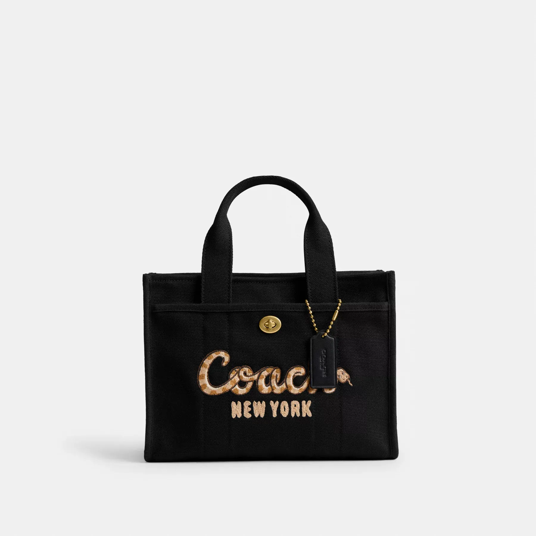 New Year Cargo Tote Bag 26 With Coach Snake Script