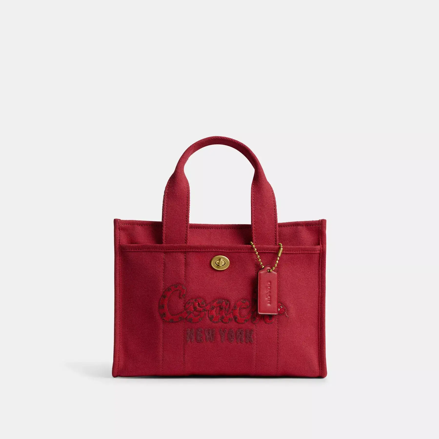New Year Cargo Tote Bag 26 With Coach Snake Script