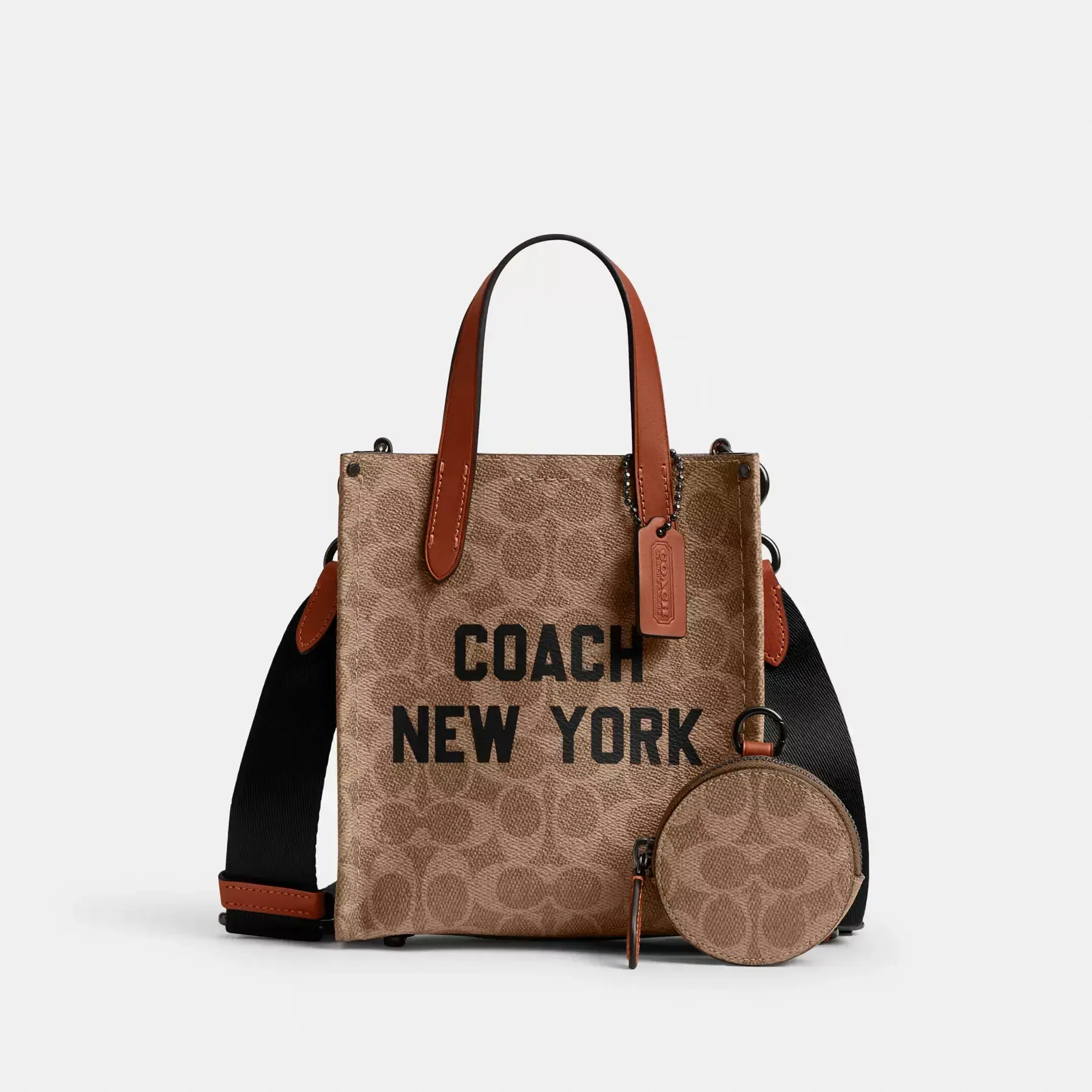 Relay Tote Bag 17 In Signature Canvas With Coach Graphic
