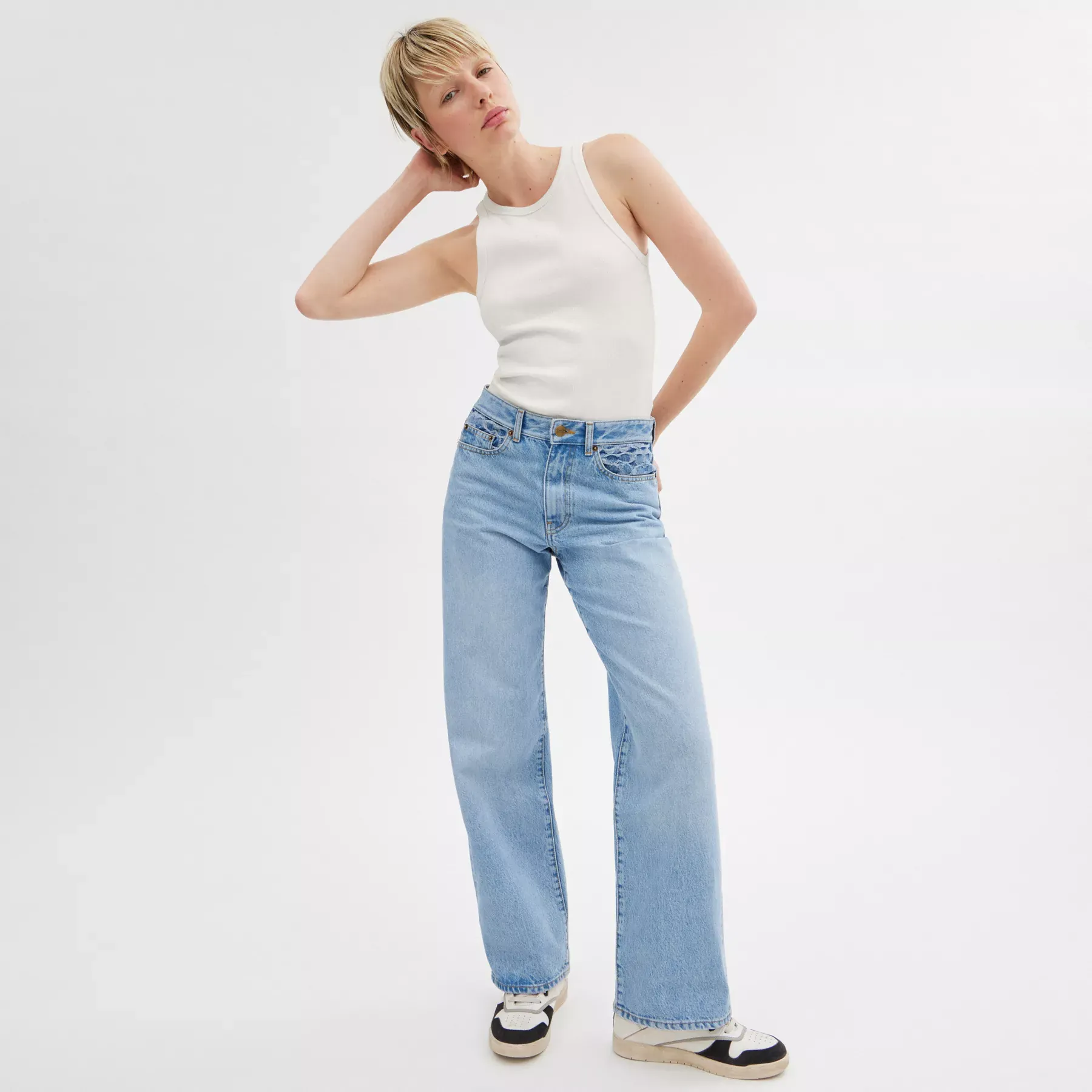 Ribbed Coach Script Tank Top