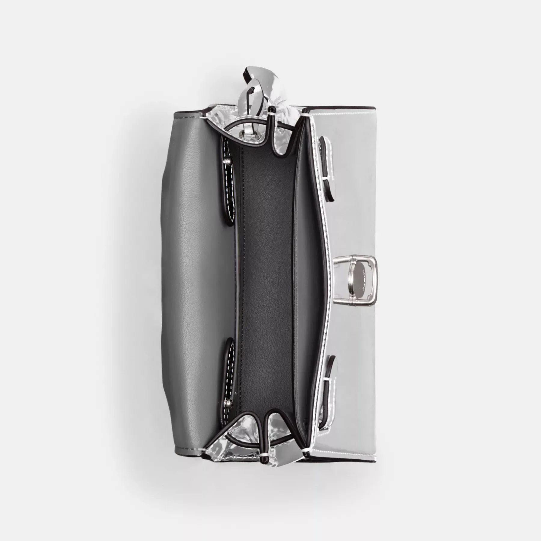 Sammy Top Handle 21 In Silver Metallic Sammy Top Handle 21 In Silver Metallic