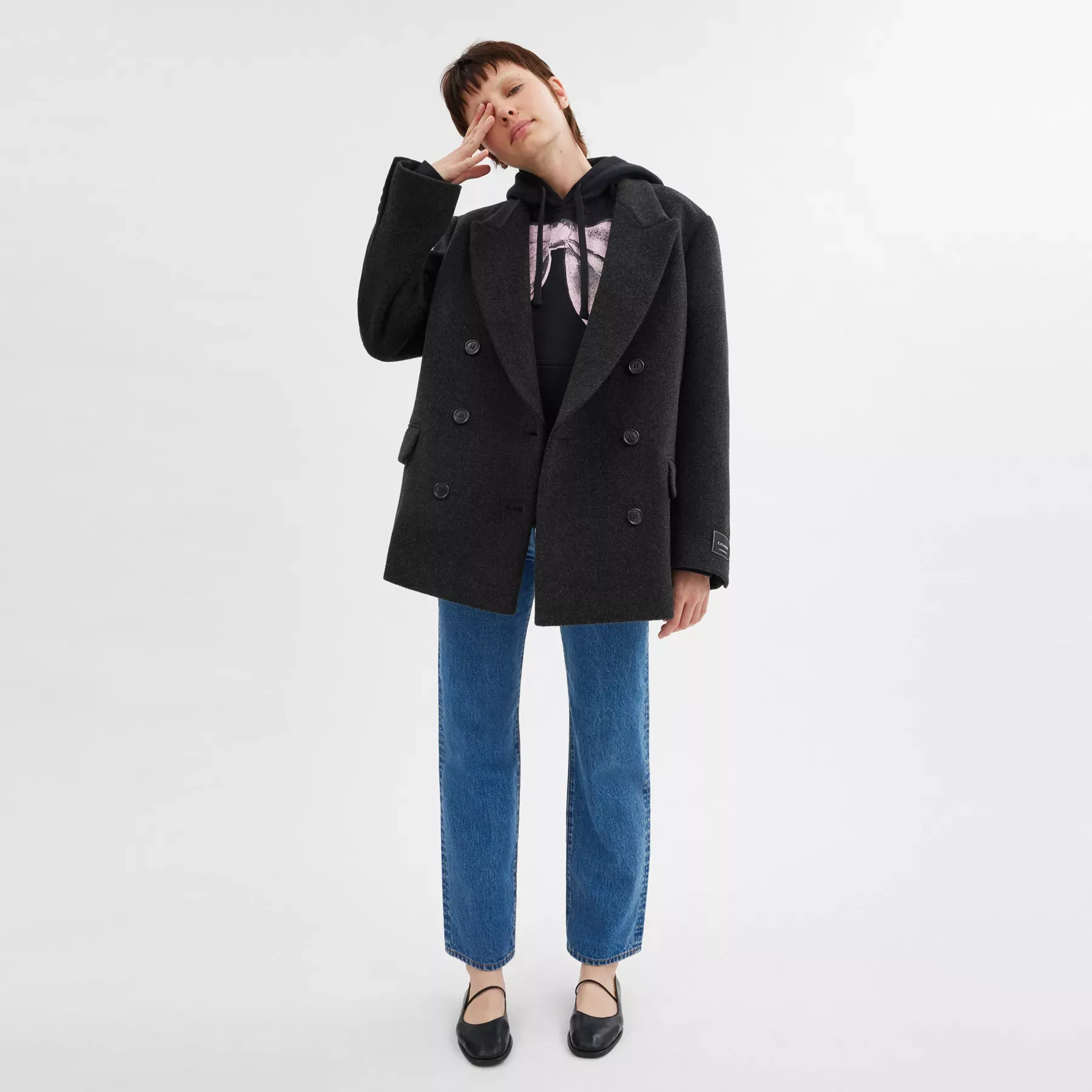 Short Coat In Recycled Wool