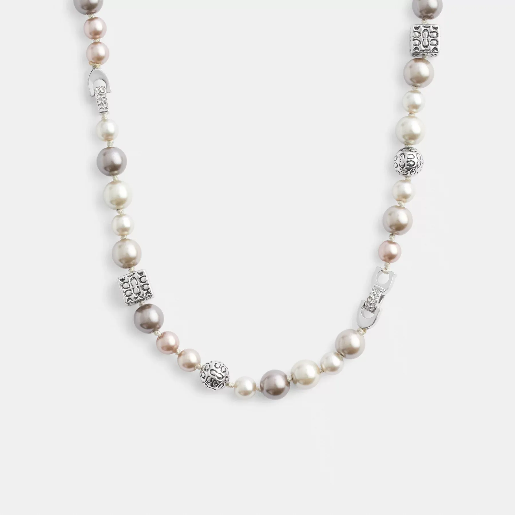 Signature Pearls And Metal Necklace