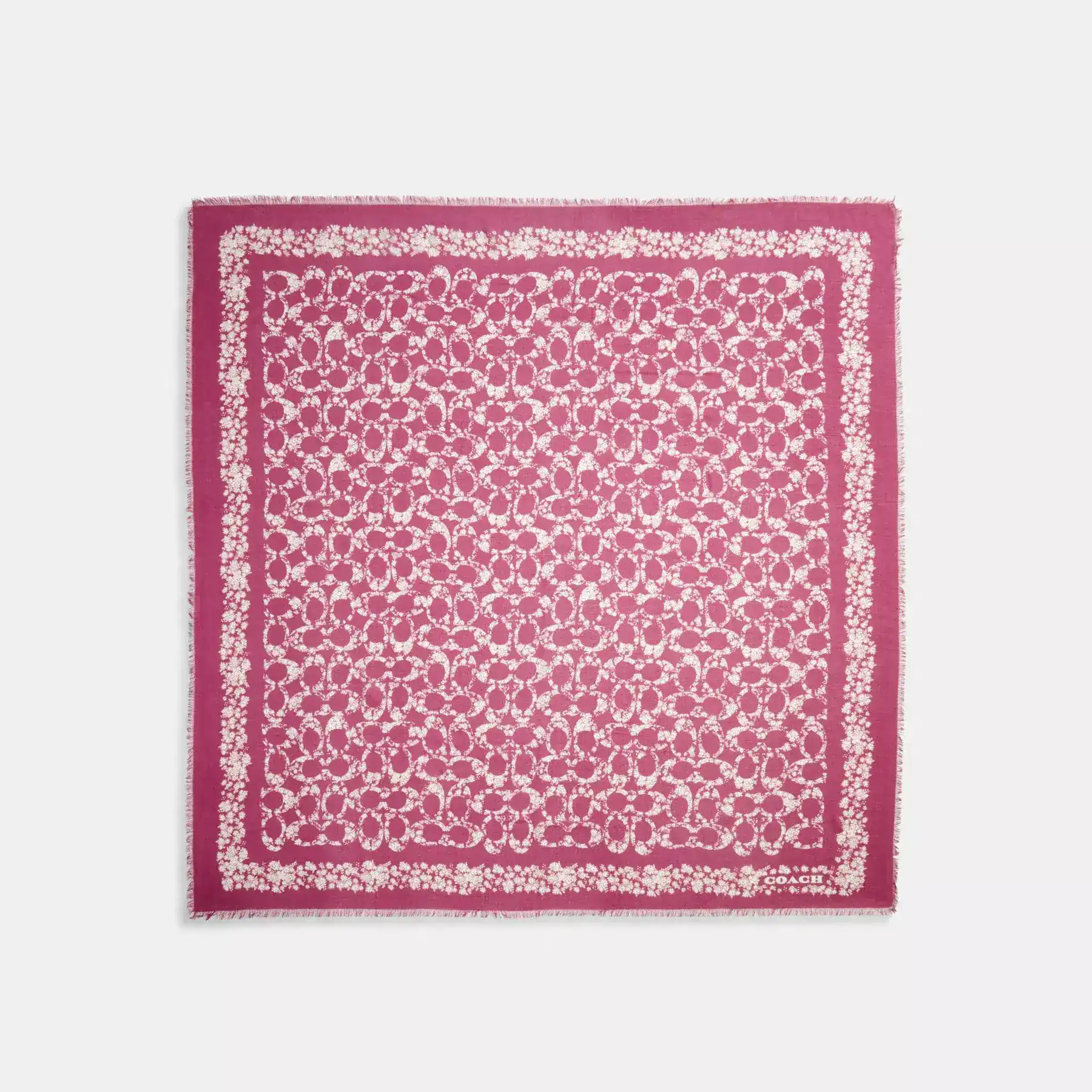 Signature Rose Meadow Print Oversized Square Scarf