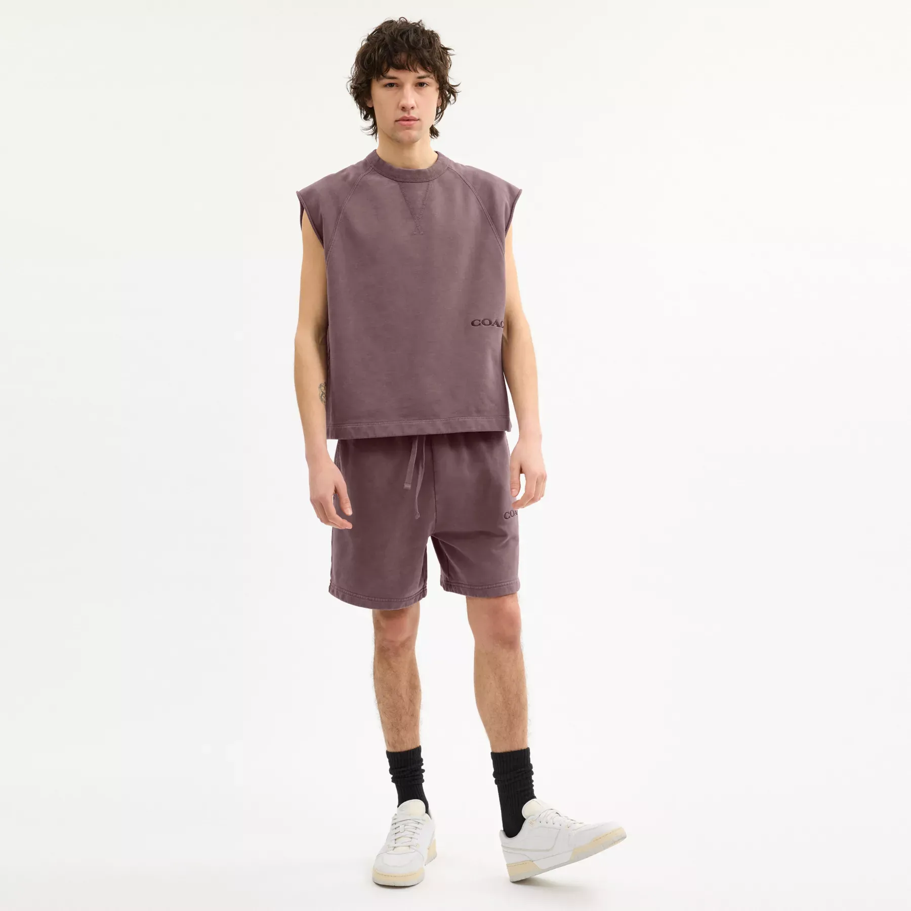 Sleeveless Garment Dye Crewneck