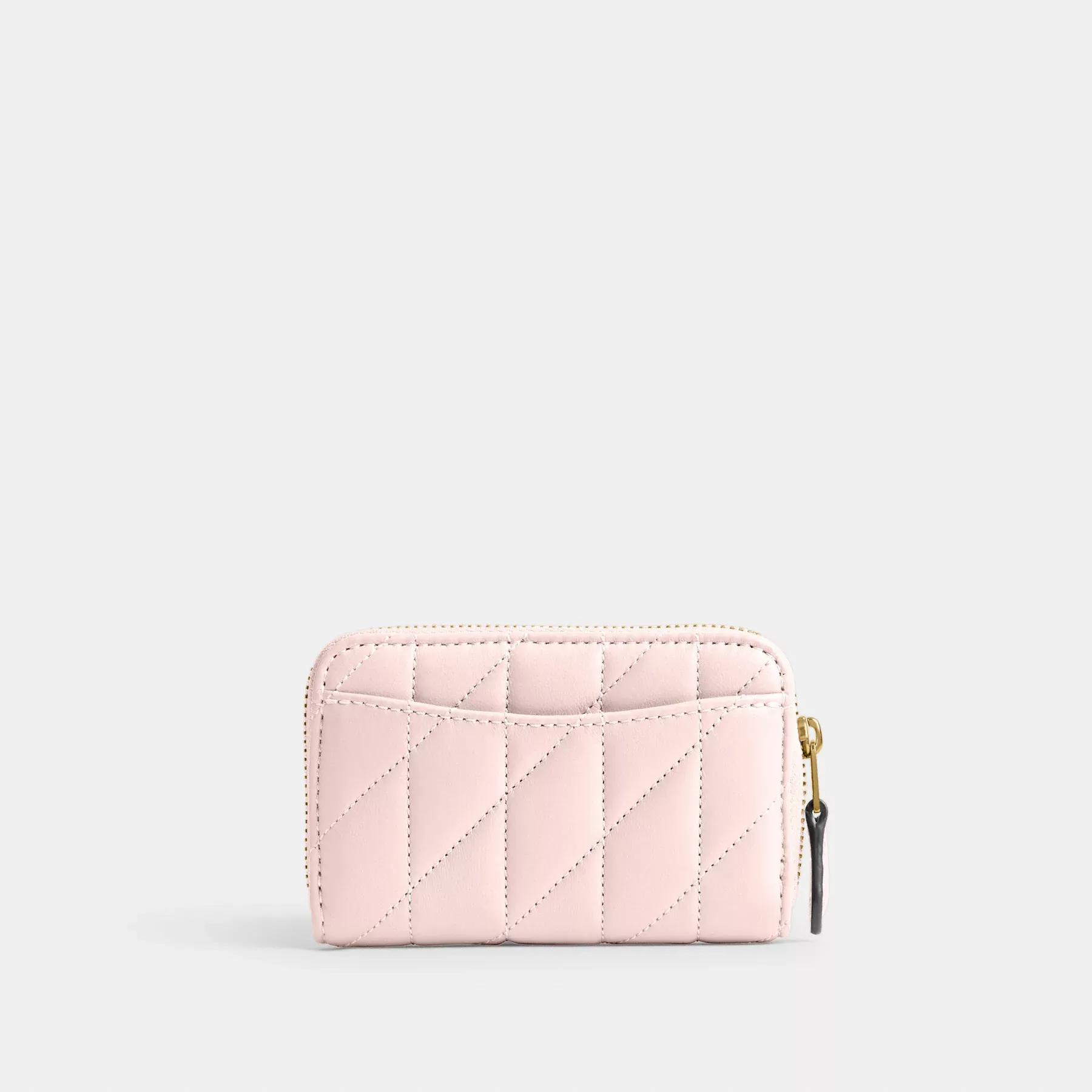 Small Zip Around Card Case With Pillow Quilting