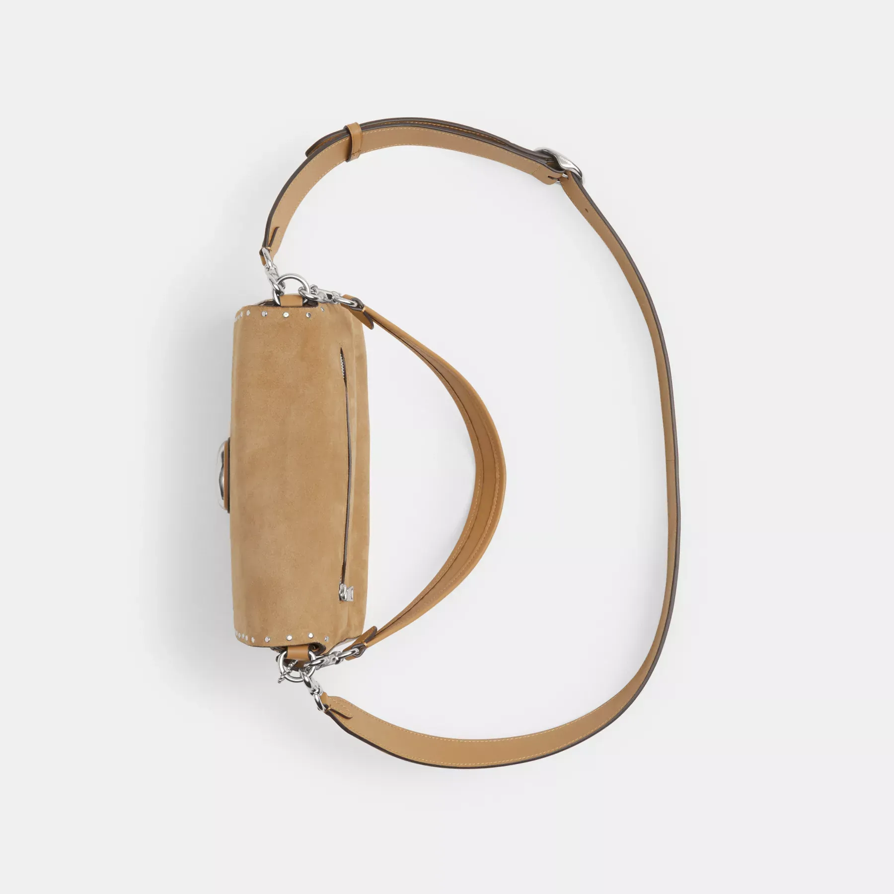 Soft Tabby Shoulder Bag With Rivets And Tooling Soft Tabby Shoulder Bag With Rivets And Tooling