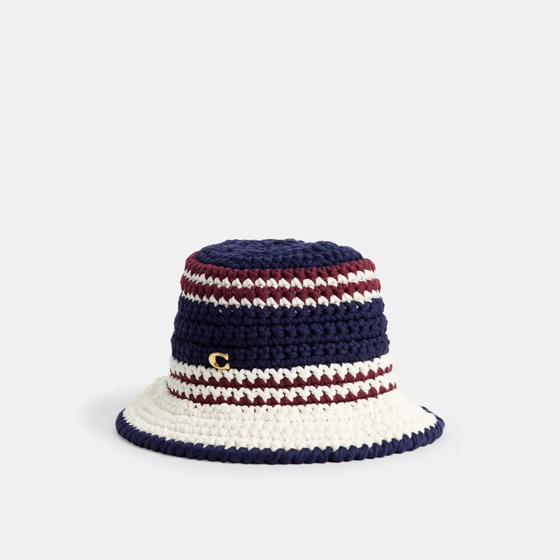 Stripe Crochet Bucket Hat