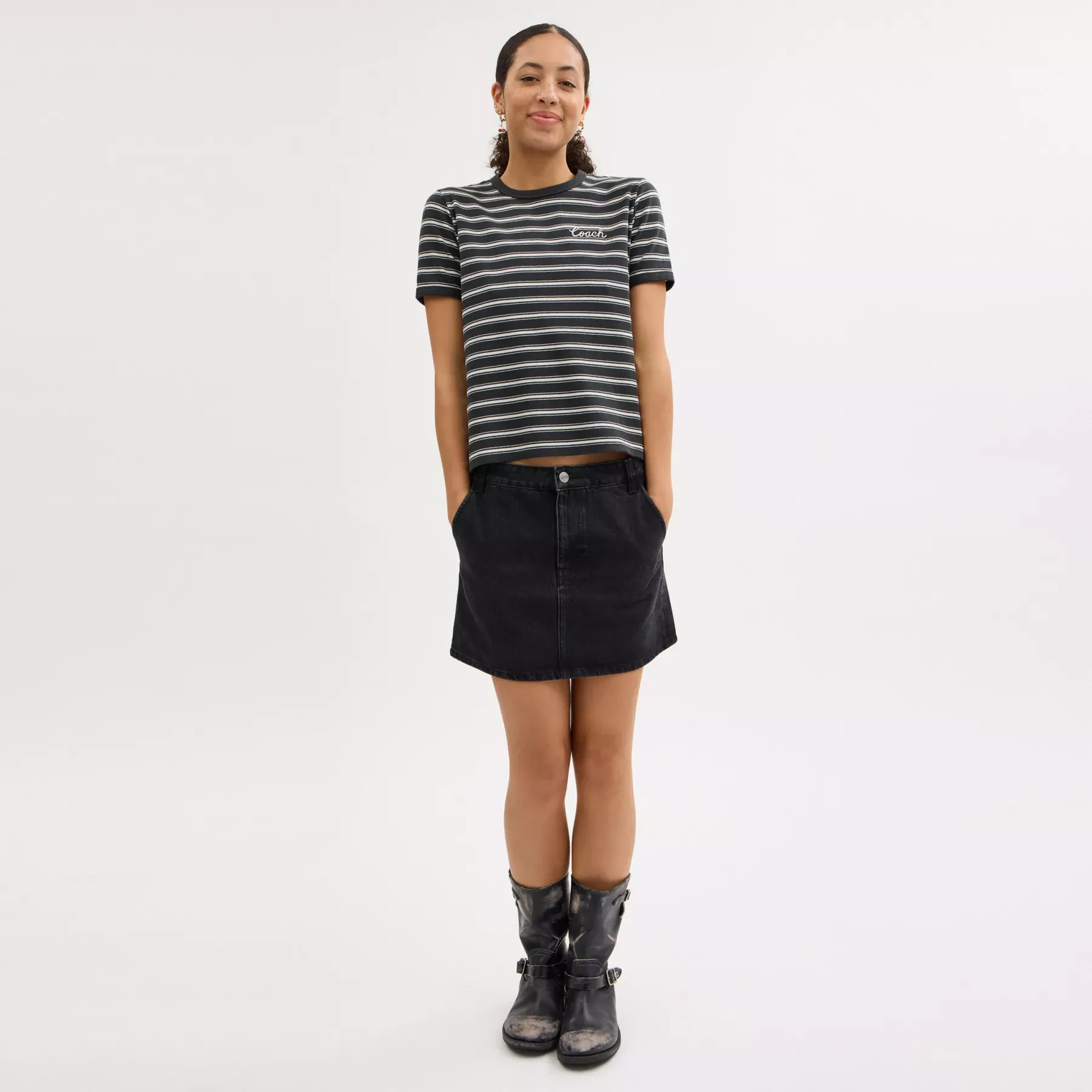 Striped Signature Ringer T-Shirt In Organic Cotton