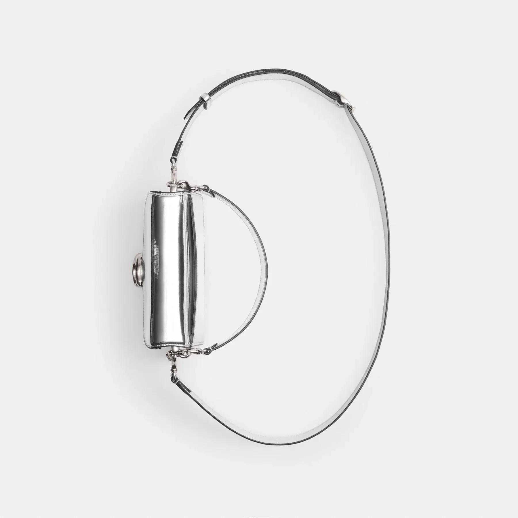 Tabby Shoulder Bag 20 In Silver Metallic