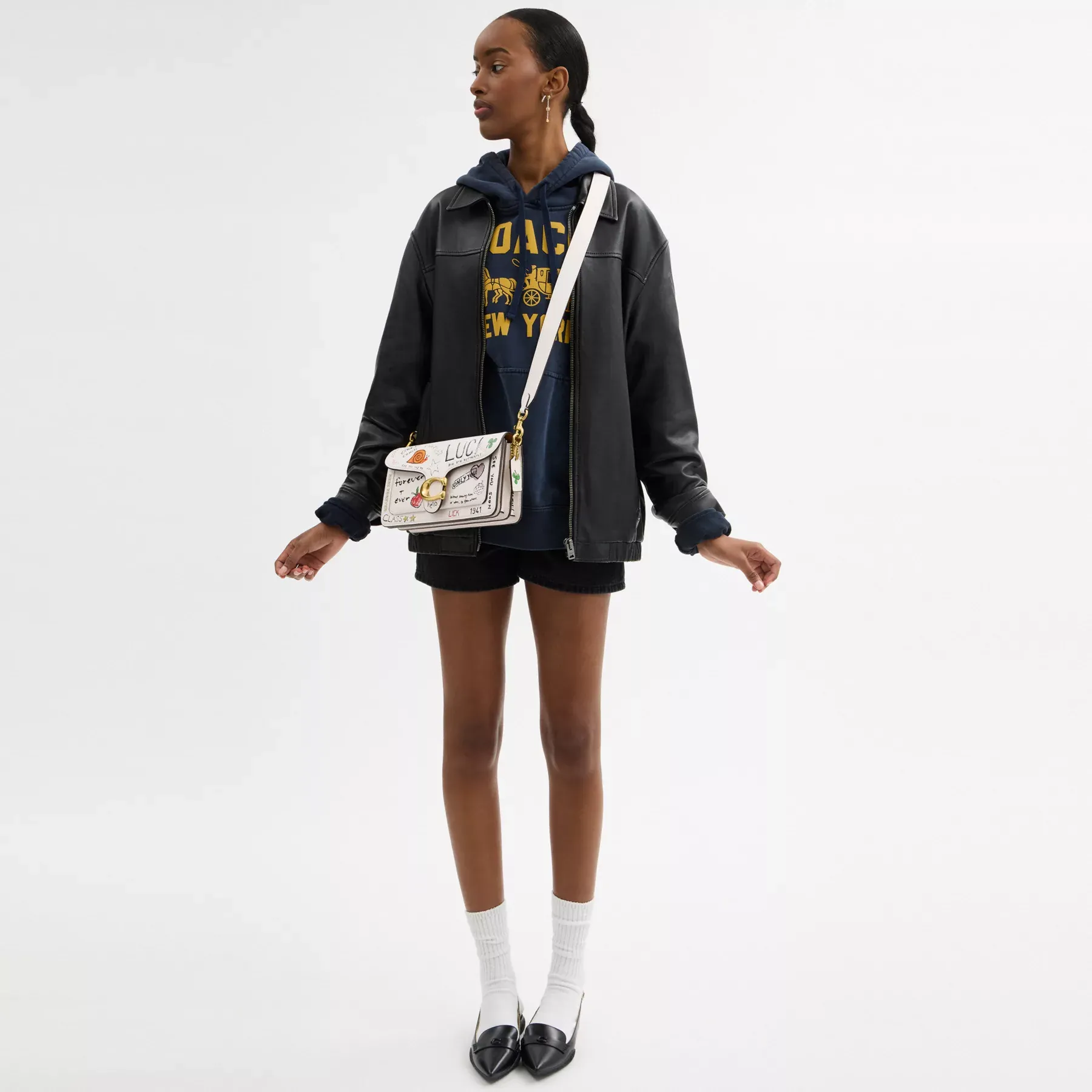 Tabby Shoulder Bag 26 With Sketch Print Tabby Shoulder Bag 26 With Sketch Print