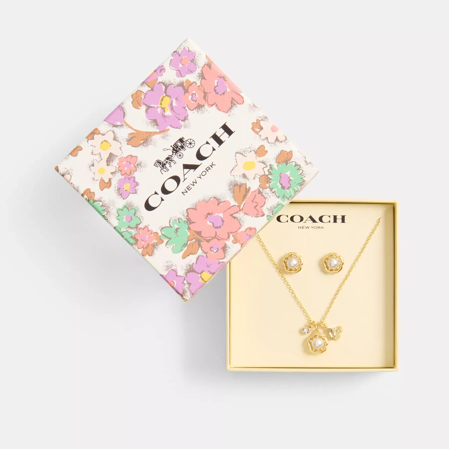 Tea Rose Pearl Necklace And Earrings Set Tea Rose Pearl Necklace And Earrings Set